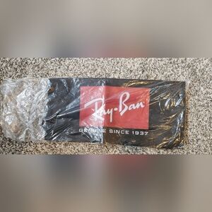 Ray Ban Athletic Black Drawstring Bag 18"x 15" New Sealed.